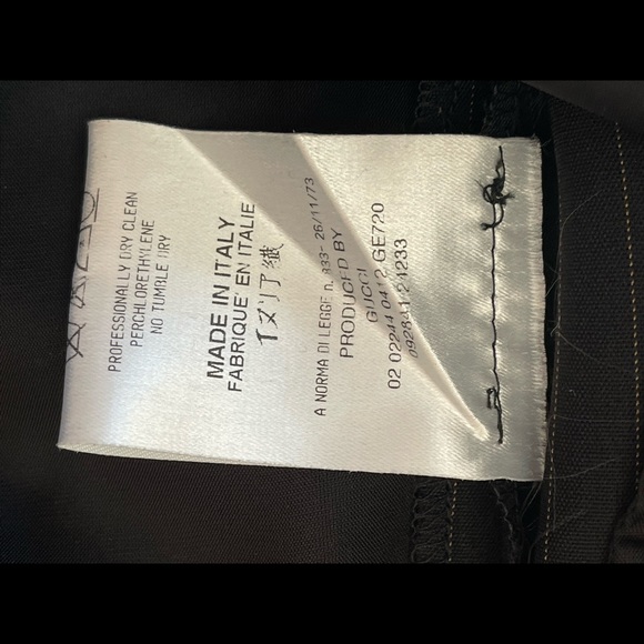 NWT GUCCI pinstripe dress pants / tailored trousers